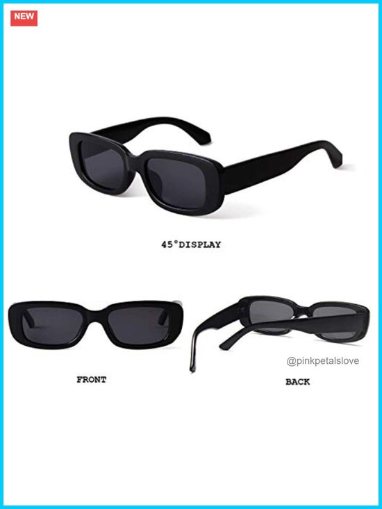 Vintage Rectangular Sunglasses UV400 Protection Retro Driving Glasses main image 5